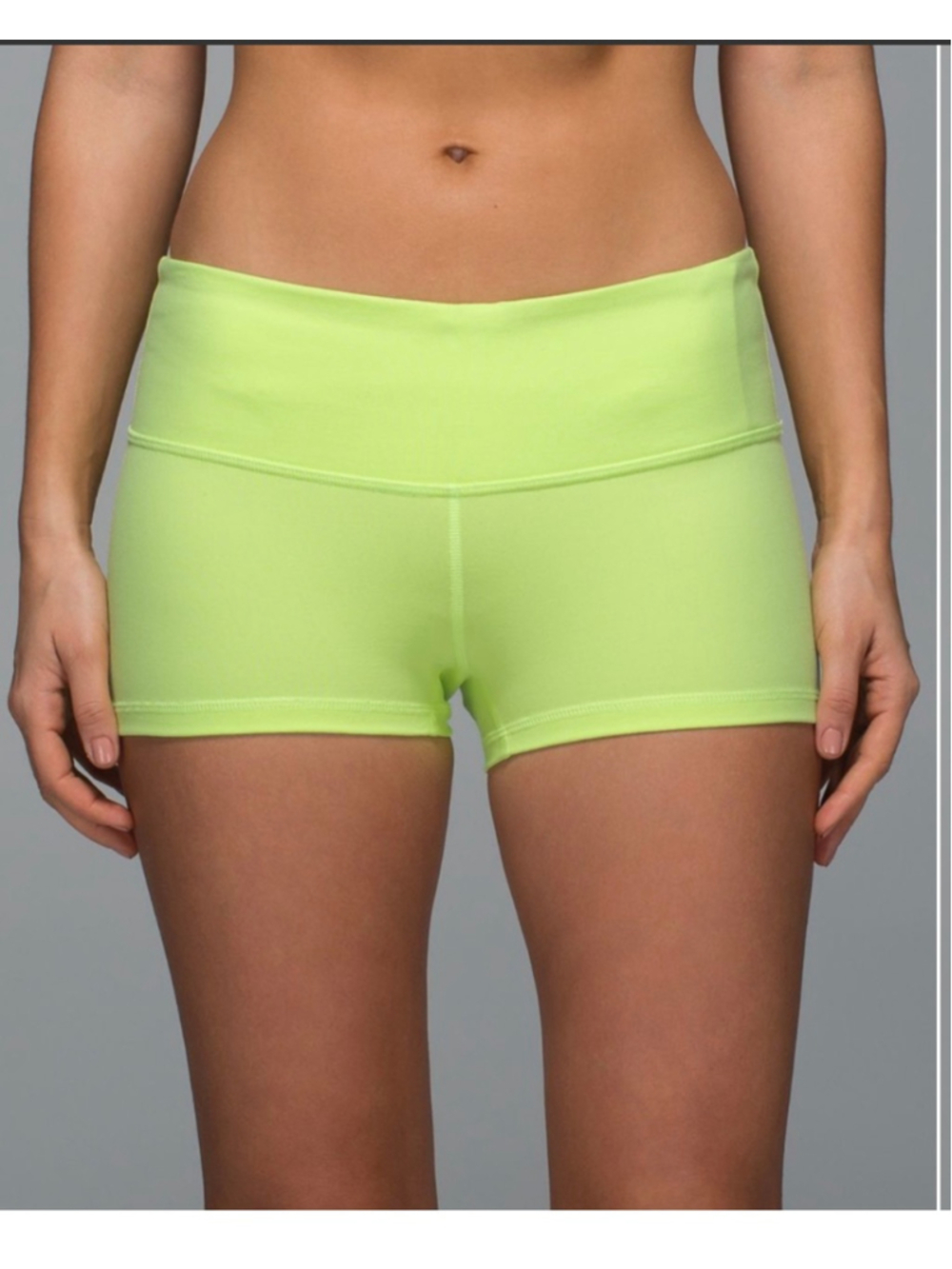 Women's Lululemon Athletic Shorts Size 4 Lime Green